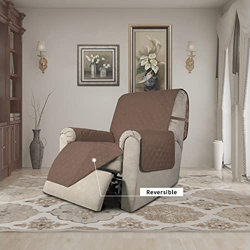Easy-Going Reversible Couch Cover, Recliner 22 in, Brown/Brown - Image 2