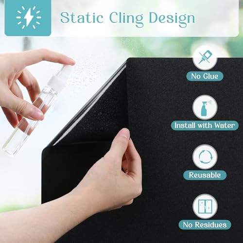 Haton Blackout Window Privacy Film with Tools, Total Privacy Room Darkening - Image 5
