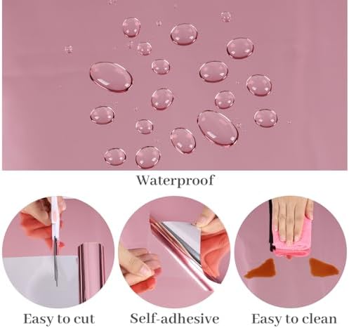 VaryPaper 15.7"x78.7" Rose Gold Mirror Wallpaper Peel and Stick Mirror Contact Paper for Cabinets Appliance Mirrored Stickers Reflective Flexible Self Adhesive Mirrored Vinyl Sheet for Crafts Decor - Image 5