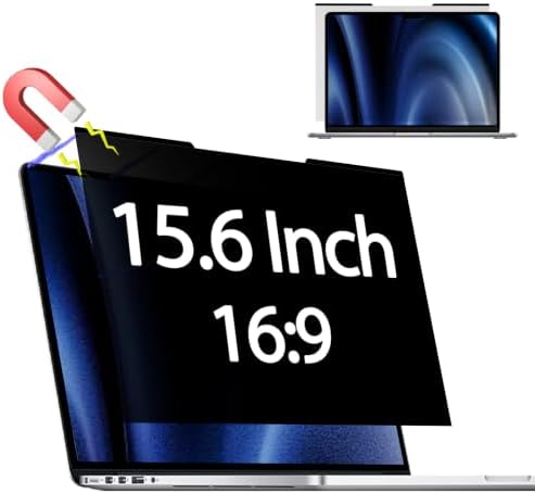 Magnetic Laptop Privacy Screen for 15.6 Inch 16:9 Aspect Ratio by Halloive