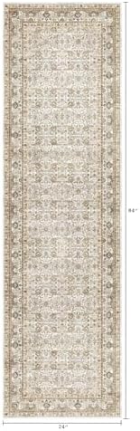Washable 2x7 Hallway Runner Rug, Non Slip Vintage Low Pile Rugs - Image 2
