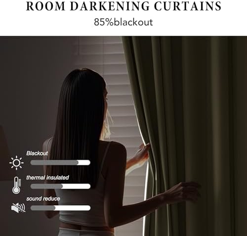 RYB HOME Room Divider Curtain with Flexible Silent Track for Living Room - Image 3