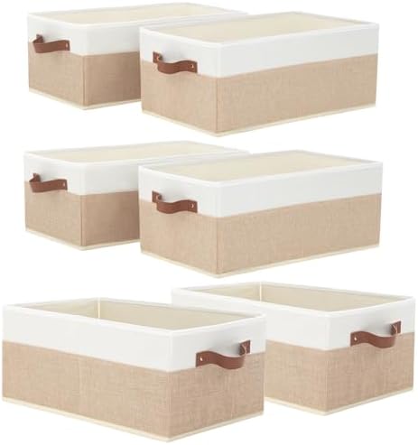 6 Pack Fabric Storage Bins, Large Storage Baskets for Shelves by Unknown