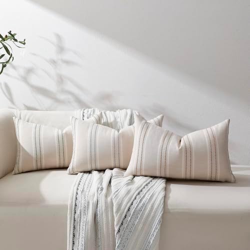 Hckot Grey Decorative Throw Pillow Covers 12x20 Set of 2 Boho Pillow Covers - Image 5