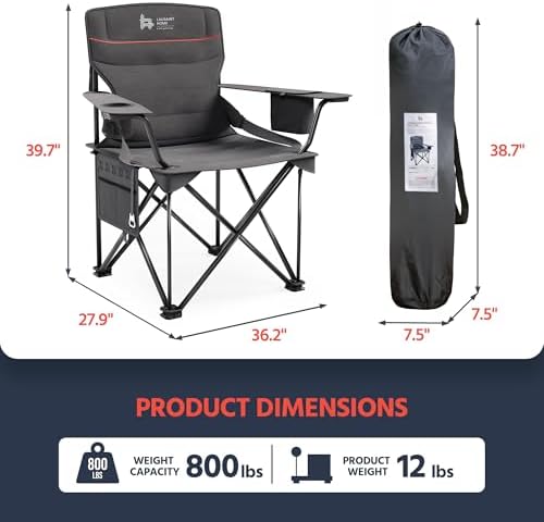 OUTSIDER Oversized Folding Camping Chair with Adjustable Lumbar Support - Image 2