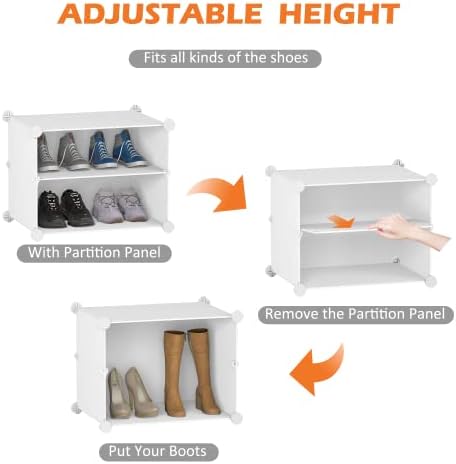 HOMIDEC Shoe Rack Organizer 48 Pair Modular Shoe Storage Cabinet for Closet - Image 5