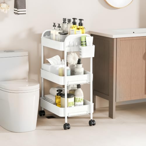 Heavy-Duty Rolling Cart 3 Tier Metal Utility Storage Cart - Image 4