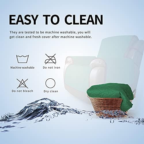 Easy-Going Oversized Recliner Chair Slipcover Reversible Sofa Cover Water Resistant Couch Cover Furniture Protector with Elastic Straps for Pets Dog Cat (Oversized Recliner, Green/Christmas Red) - Image 7