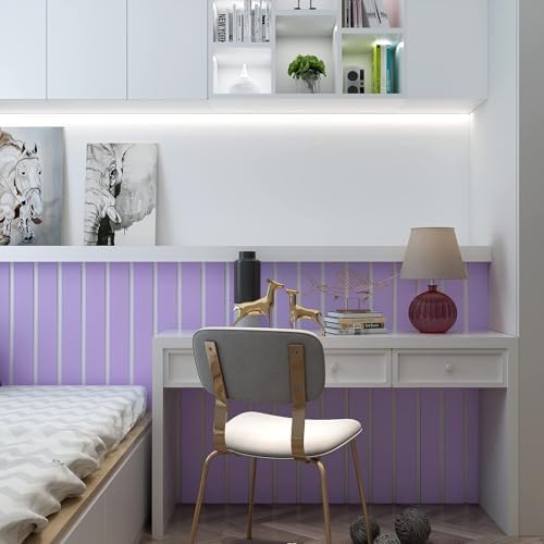 YENHOME Purple Removable Wallpaper Border Peel and Stick for Bathroom Walls Self Adhesive Wallpaper Borders 3"X236" Mirror Frame Borders Decoration Contact Paper for Wall Decor Vinyl Repair Tape - Image 4