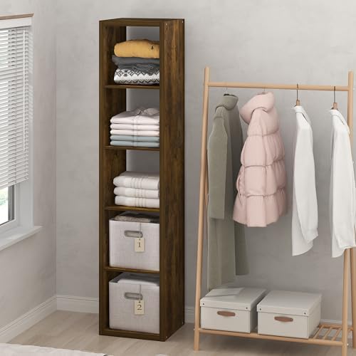 Furinno Cubic Extra Thick 5-Cube Closet Organizers and Storage, Amber Pine by Furinno-FitsYourSpaceFitsYourBudget