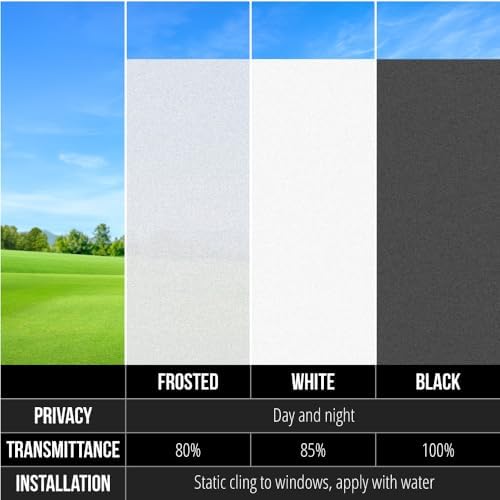 Gorilla Guard Window Privacy Film, Two Way Sun Blocking, 17.5x78.7 Frosted - Image 5