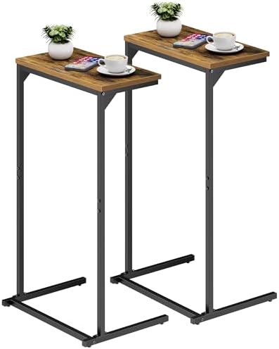 TUTOTAK C Shaped End Table Set of 2, 28.7 inch Tall Couch Small Side Table by ChoosetutotakFurnitureBuildYourCozyHome