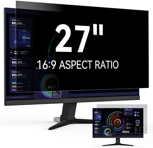 27 Inch Privacy Screen for Computer Monitor 16:9 Aspect Ratio by Protescreen