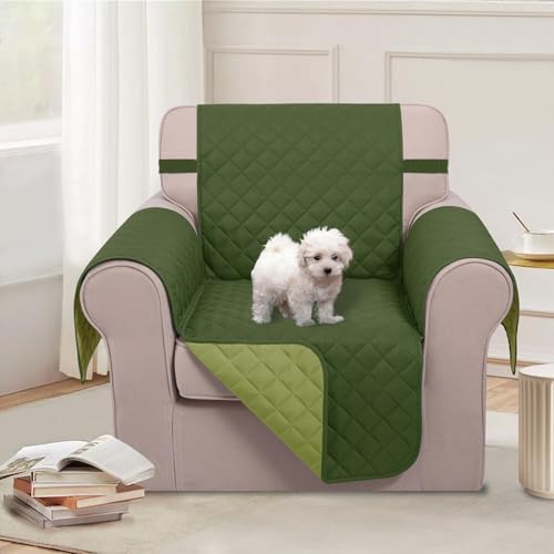 U-NICE HOME Reversible Oversized 28''Chair Covers, Huntergreen/Sage - Image 2