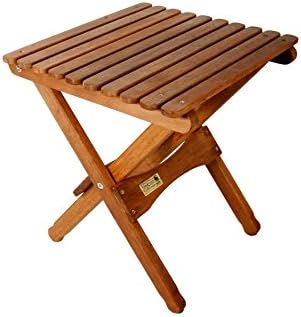 BYER OF MAINE, 18" H x 16" W x 16" D, Pangean Folding Wooden Table by BYEROFMAINE