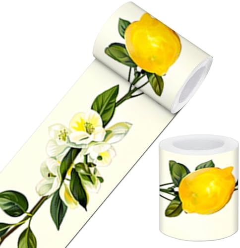 IVN Wallpaper Border Peel and Stick Wall Lemon Blossom 4x196 Inch by IVN