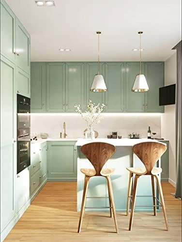 Dimoon 118''x23.6'' Green Peel and Stick Wallpaper Contact Paper Modern Self Adhesive Wall Paper Removable Renter Friendly Textured Solid Color Shelf Cabinet Vinyl Roll (118''x23.6'',Light Green) - Image 8