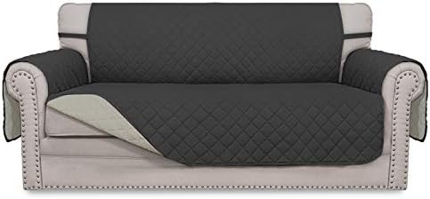 Easy-Going Reversible Couch Cover, 2 Cushion Sofa, Darkgray/Beige by Easy-Going