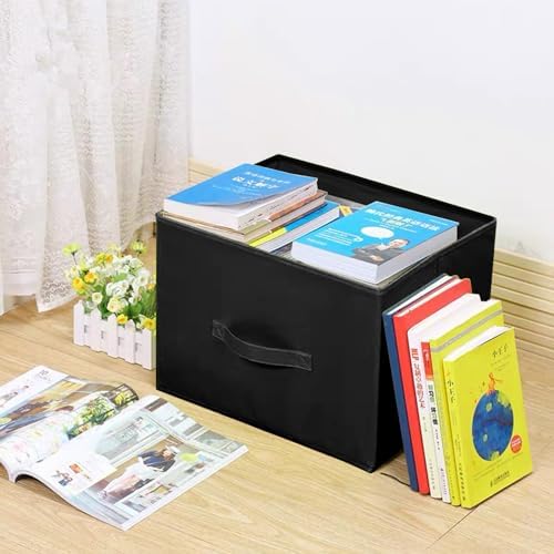 EBIGIC Black Storage Bins 9.0"x7.5"x7.5" Small Size Fabirc Foldable Closet Toy Organizer Collapsible Cloth - Image 5