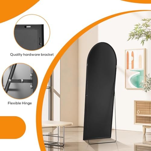16"x59" Arched Mirror Full Length, Upgraded Body Wall Mirrors - Image 5