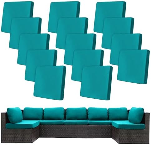 14 Pcs Outdoor Cushion Covers, Patio Sofa Cushion Covers Replacement by BIETYONE