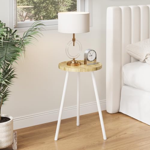 Small Round Side Table, Drink Table, Mini Couch End Table, Coffee Table, Snack Table for Small Spaces, Living Room, Bedroom, Sofa LET520Y - Image 3