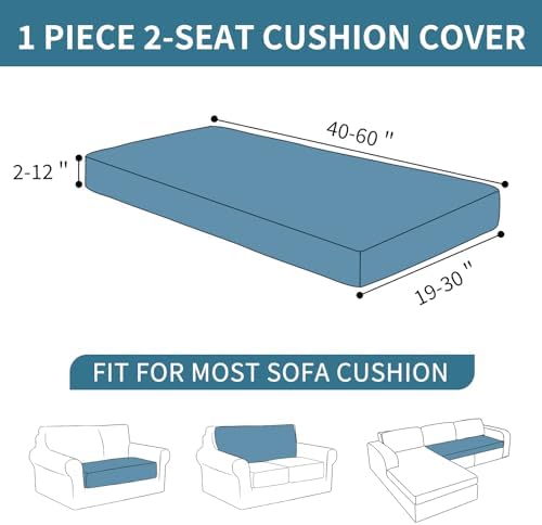 XINEAGE 4 Piece Stretch Couch Cushion Covers Individual Sofa Slipcovers - Image 3
