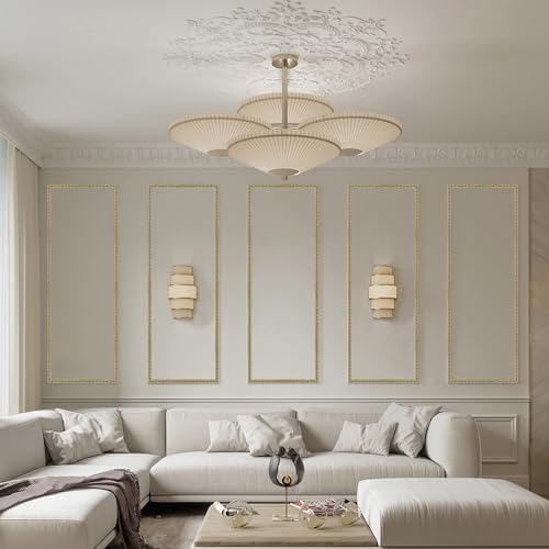 0.8" x16.4FT Champagne Gold Crown Molding Trim - Peel and Stick 3D Floral Wall Trim for Mirror Frames, Furniture & Ceiling Decor (Self-Adhesive PVC) - Image 6