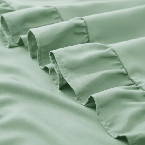KKJIAF 2 Pack Ruffle Pillow Cases 20x20 Inches, Sage Green - Image 7