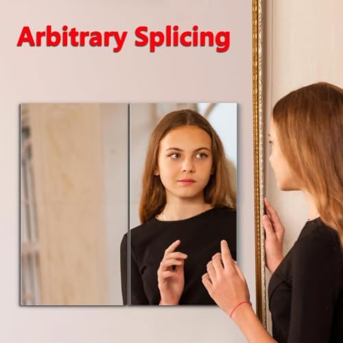 Unbreakable Door Mirror Full Length,Full Body Mirror for Kids, 2PCS x 24 x 14 inch About, Shatterproof Plexiglass Long Mirrors for Bedroom Closet, Children Plastic Mirrors Non Glass Stick on Miroir - Image 4