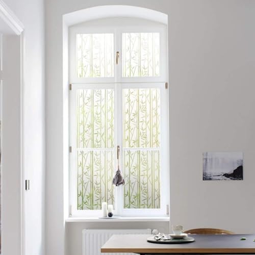 Finnez Bamboo Window Privacy Film, Frosted Decorative Pattern 23.6" x 157.4" - Image 4