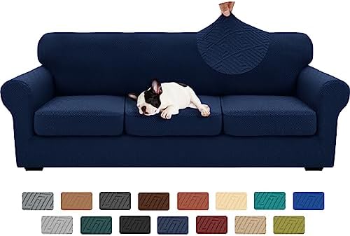 XINEAGE 3-Piece Stretch X-Large Sofa Cover, Washable Couch Covers for Dog by XINEAGE