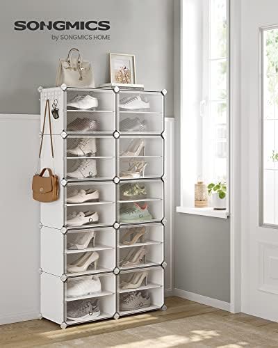 SONGMICS Shoe Rack, 10-Tier with Doors, 40-Pair Storage Cabinet - Image 2