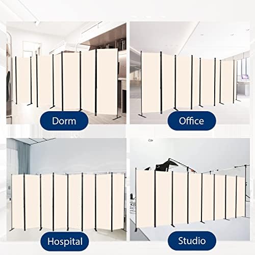 8 Panel Wide Room Divider Wall Screen for Room Separation,176''W x 71''H - Image 6
