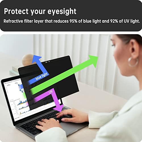 Peslv Magnetic Privacy Screen for Macbook Pro 13 Inch (2016-2022, M1, M2) / Macbook Air 13 in (2018-2021, M1), Removable Anti Blue Light Glare Filter for Mac 13In Laptop - Image 6