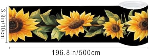 IVN Wallpaper Border Peel and Stick Wall Sunflowers 4x196 Inch - Image 3