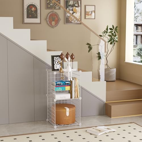C&AHOME Wire Cube Storage, 2-Cube Storage Organizer Metal, C Grids, White - Image 4