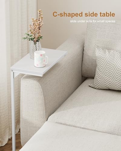 TUTOTAK C Shaped End Table, Small Side Table, 28.7 inch Tall Couch Table - Image 4