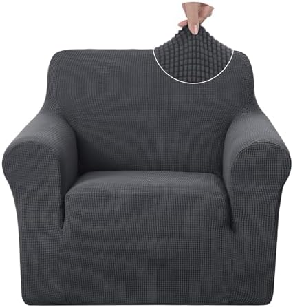U-NICE HOME Stretch Recliner Chair Cover Armchair Slipcover, Dark Grey by U-NICEHOME
