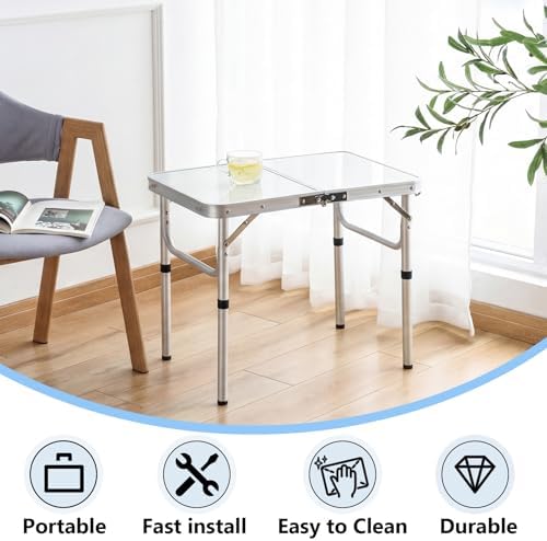 YihuiKo Folding TV Tray, Lightweight Portable Small Folding Table - Image 3