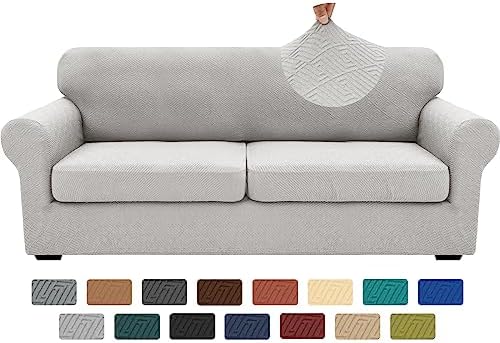 XINEAGE 3-Piece Stretch Sofa Cover, Washable Couch Covers for Dog by XINEAGE