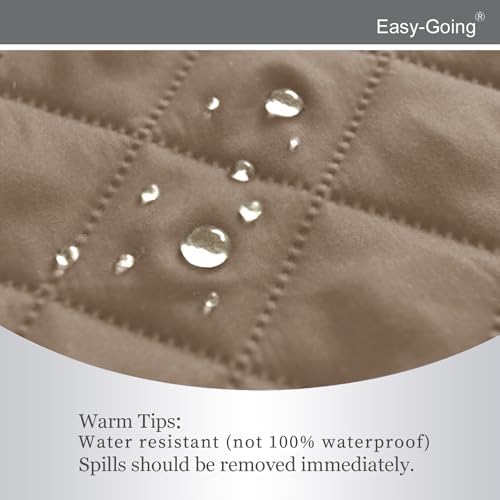 Easy-Going 4 Seater Sofa Slipcover Reversible Sofa Cover Water Resistant Couch Cover with Foam Sticks Elastic Straps Furniture Protector for Pets Children Dog Cat (XX-Large, Beige/Beige) - Image 4