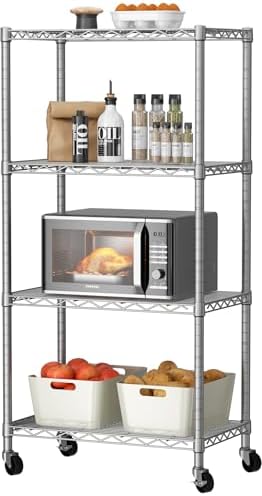 Golpart Shelves Storage Shelf Wire Closet Bathroom Organizers Metal Pantry by Golpart