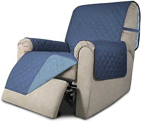 Easy-Going Reversible Couch Cover, Recliner 22 in, Dark Blue/Light Blue by Easy-Going