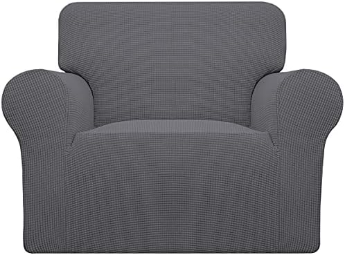 Easy-Going Stretch Oversized Chair Slipcover with Arm Washable Gray by Easy-Going