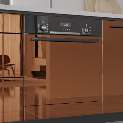 VaryPaper 15.7''x78.7'' Brown Mirror Contact Paper Peel and Stick Mirror Wallpaper Flexible Self Adhesive Mirrored Vinyl Sheet for Crafts Cabinets Home Decor Cuttable Reflective Mirrored Wall Stickers - Image 7