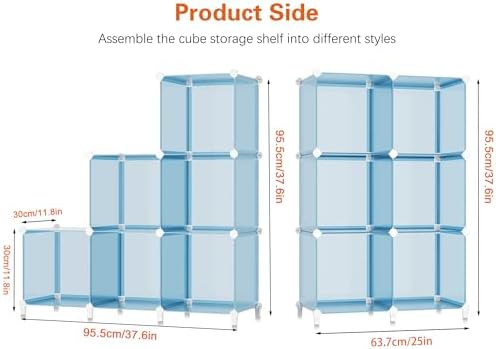 Portable Closet 6 Cube Closet Organizer and Storage Shelf Bookcase with Metal Hammer, Organizer Cabinet for Kids, Bedroom, Bathroom - Image 3
