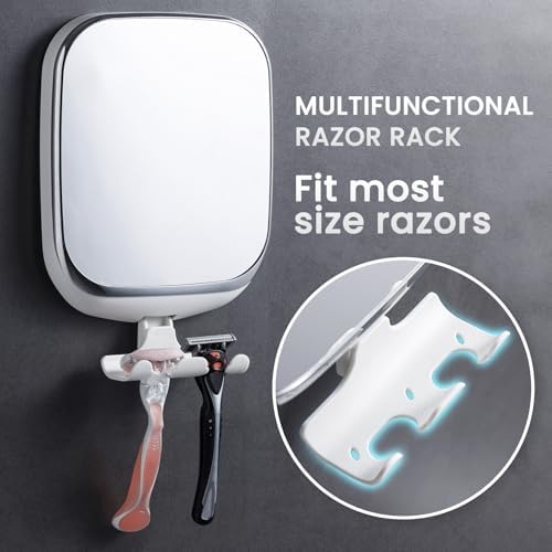 TAILI Shower Mirror Fogless for Shaving,Fogless Mirror for Shower with Tray - Image 2