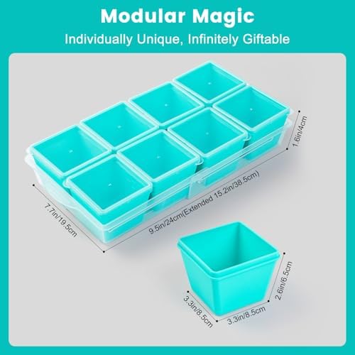 Gemice 1-Cup Silicone Freezer Molds with Lids & Base, Individual 8-Pack - Image 6