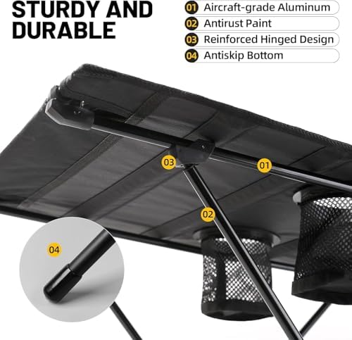 Zune Lotoo Portable Camping Side Table Folding Small Beach Table Foldable - Image 5